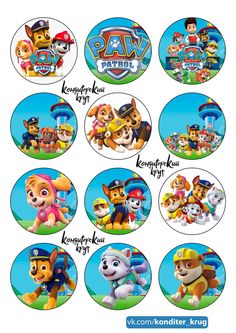 paw patrol edible cupcake toppers