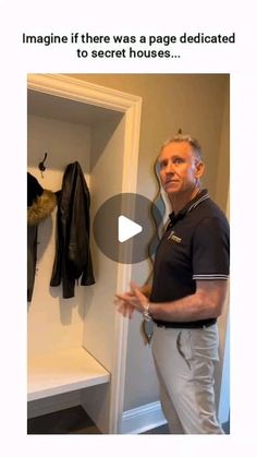 a man standing in front of a closet