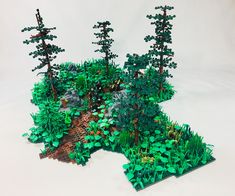 an image of a forest scene made out of legos