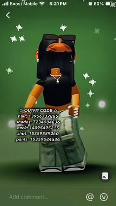 an image of a cartoon character on a cell phone with the text outrif code