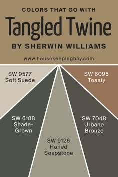 Colors That Go With SW 9538 Tangled Twine Urbane Bronze, Home Exterior Makeover, House Color Palettes, Exterior Paint Color, Paint Color Schemes, Neutral Paint Colors, Favorite Paint Colors, House Color Schemes, Exterior Paint Colors For House