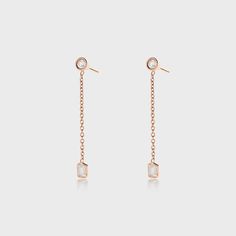 With round and baguette diamonds, these dainty drop earrings are perfect to elevate any look! G-H Color, VS/SI Clarity, 0.40ctw Rose Gold Baguette Cut Diamond Earrings, Baguette Diamonds, Diamond Drop Earrings, Diamond Drops, Lovely Jewellery, Baguette Diamond, Stylish Jewelry, Baguette, Natural Diamonds