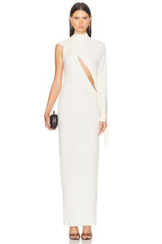 Find ATLEIN One Shoulder Cut Out Draped Dress In White on Editorialist. Atlein One Shoulder Cut Out Draped Dress in White 95% viscose 5% elastane. Made in France. Dry clean. Unlined. Pull-on styling. ATLF-WD3. R29A. About the designer: Fitted Pre-draped Viscose Dresses, Fitted Draped Viscose Maxi Dress, Formal White Viscose Dress, Old Money Style, Designer Drapes, Shoulder Cut, Draped Dress, Made In France, What To Wear