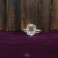 2.0 CT Rectangle Portrait Cut Moissanite Engagement Bezel Set Ring Unique Gifts Portrait Diamond Wedding Ring 18k Yellow Gold Antique Ring by labgrownhub on Etsy