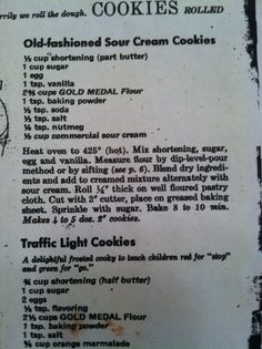 an old fashioned recipe for cookies with instructions