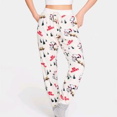 Brand New Women's Pajama Pants Casual Winter Sleepwear, White Super Soft Casual Sleepwear, Casual Super Soft White Sleepwear, Casual White Super Soft Sleepwear, Snoopy Sleep, Womens Pajamas Pants, Sleep Pants, Text Style, Pajamas Women