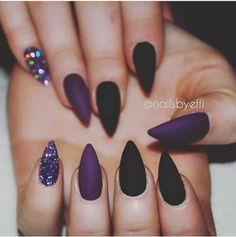 Hallographic Nails, Black Instagram, Get Nails, Prom Nails, Fancy Nails, Best Acrylic Nails, Purple Nails