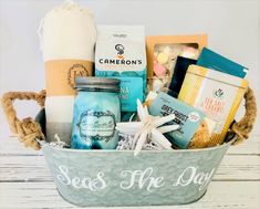 a basket filled with lots of different items