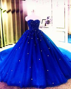 Royal Blue Wedding Dress For Bride Wedding Dress Puffy, Royal Blue Homecoming Dresses, Puffy Wedding Dresses, Wedding Dress Tulle, Wedding Royal, Sweetheart Wedding Dress