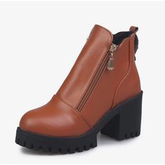 Upper Material:PU Boot Height:Ankle Closure Type:Zip Boot Type:Basic Toe Shape:Round Toe Heel Height:High (5cm-8cm) Heel Type:Square heel Model Number:women boots HTD1067 Season:Spring/Autumn Insole Material:PU Pattern Type:Solid Outsole Material:Rubber With Platforms:Yes Platform Height:0-3cm is_handmade:Yes Lining Material:Short Plush Shaft Material:PU Fit:Fits true to size, take your normal size Fashion Element:Platform Department Name:Adult Item Type:Boots Fall Martin Boots With Zipper And Round Toe, Trendy Boots With Side Zipper And Round Toe, Trendy Heeled Boots With Side Zipper And Round Toe, Fall Boots With Side Zipper And Round Toe, Fall Moto Boots With Zipper Closure, Fall Heeled Boots With Side Zipper And Round Toe, High-top Boots With Zipper For Fall, High Heel Boots With Side Zipper For Winter, Winter Boots With Side Zipper And Round Toe