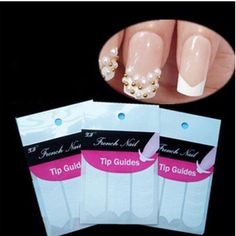 5 Packs French Manicure Nail Art Tips Fringe Guides Sticker DIY Stencil Form~EU French Manicure Nail Art, Natural Nail Tips, New French Manicure, Diy Pedicure, Nail Art Tips, Manicure Nail Art, French Manicure Nails, Decal Paper, Nail Forms