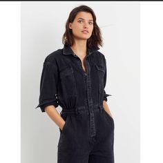 New With Tags Agolde Vianka Yoke Jumpsuit Slouchy Fit Heavyweight Length 57’” Inseam 28 “ Right 13.5” Ask For Pics Of Jumpsuit! More Than Happy To Send! Aritzia Jumpsuit, Denim Utility Jumpsuit, Flowy Romper, Utility Jumpsuit, Strapless Romper, Red Jumpsuit, Cotton Romper, Luxe Fashion, Denim Jumpsuit