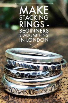 Twickenham London, Rings Craft, Making Jewelry For Beginners, Silversmithing Jewelry, Jewelry Making Rings, Craft Workshop, Metal Jewelry Making, Black And White Earrings, Metalsmithing Jewelry