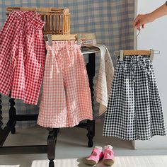 Toddler Girl Loose Plaid Soft Pants