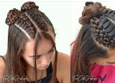 Double French Braid, School Start, Have A Great Friday, Beautiful Braided Hair, Easy Hair Updos, Peinados Fáciles Para Cabello Corto, Amazing Hair, School Style, Ponytail Styles