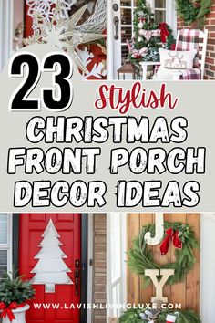 Christmas front porch decor Christmas Front Porch Decor Ideas, Christmas Front Porch Decor, Creative Ideas To Make, Front Porch Decor Ideas, Christmas Porch Decor Ideas, Porch Styles, Christmas Front Porch, Front Porch Decor, Christmas Porch Decor