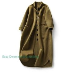 Women Wool Trench Overcoat Green Blends Coats Jackets   Color:Black,Green Size:M-4XL Material:/       Payment 1. Payment must be made within 7 days of auction closing (Unpaid dispute will automatically open when item is not paid in 7 days). 2. PLEASE NOTE: SHIPPING&HANDING DOES NOT INCLUDE DUTIES, LOCATL TAXES OR ANY OTHER IMPORTATION FEES. 3. Please list your special requests (color, packages, value of declaration, etc.) in the EBAY NOTES SECTION when you make payment Shipping 1. We Ship to Wor Wool Trench Coat Women, Wool Jackets, Mode Mantel, Winter Overcoat, New Party Dress, Winter Trench Coat, Wool Trench Coat, Woolen Coat, Tank Top Hoodie