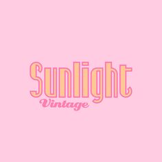 the sunlight vintage logo on a pink background