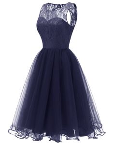 Navy Blue Hoco Dress, Vintage Homecoming Dresses, Best Evening Dresses, 1950s Cocktail Dress, Cocktail Dress Short, Tulle Cocktail Dress, Lace A Line Dress, Ball Wedding, Evening Dress Collection