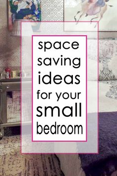 Space Saving Design Ideas For Small Bedrooms Small Bedroom Space Saving, Bedroom Space Saving, Ideas For Small Bedrooms, Small Bedroom Makeover, Space Saving Ideas, Simple Bed Frame, Small Guest Bedroom