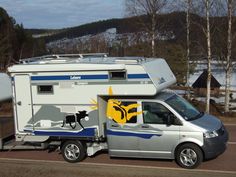 an rv parked on the side of the road