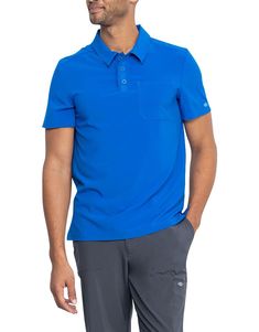 Polo Top, Scrub Tops, This Man, Men Short Sleeve, Chest Pocket, Scrubs, Royal Blue, Men's Polo Shirt, Polo Ralph Lauren