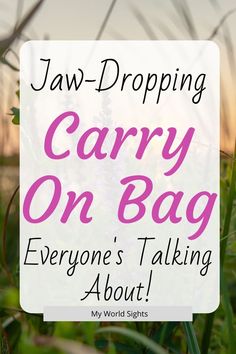 a sign that says, law - dropping carry on bag everyone's talking about