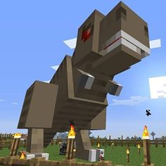 an image of a dinosaur in minecraft