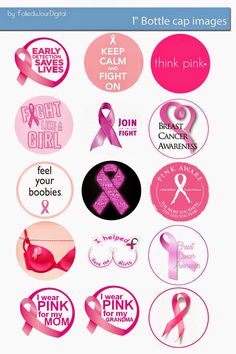 Pink Ribbon Awareness, Bottle Cap Jewelry, Ribbon Awareness, Bottle Caps