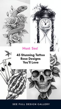 This pin features 4 amazing tattoo rose designs, showcasing the beauty and style of floral tattoos. Perfect for anyone searching for unique and meaningful rose ink ideas.