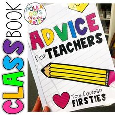 a book with the words advice for teachers written on it