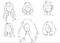 how to draw long hair step by step