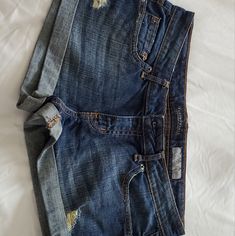 No Tag. But Never Worn. Blue Short. Size 4. Diy Thrift Flip, Homemade Stuff, Thrift Flip, Aeropostale Jeans, Blue Shorts, Aeropostale, Dream Closet, Jean Shorts, Give It To Me