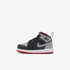 These mini J's combine an iconic design with fresh new colors. Soft and flexible underfoot, they're easy to get on and comfortable to wear all day—so your little one can play, play, play. Jordan Retro 1, Retro 1, Iconic Design, Boy Shoes, Jordan 1 Mid, Kids Sneakers, Toddler Shoes, Jordan Retro