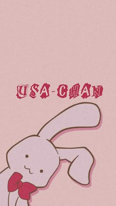 an image of a cartoon rabbit with the words usa - china on it's chest