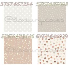 four different types of wallpaper with dots on them