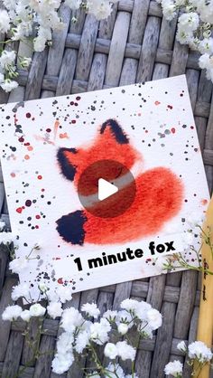 a card with the words i minute fox on it