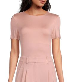 Gianni Bini Layla Short Sleeve Crew Neck Coordinating Bodysuit | Dillard's New York Street, Gianni Bini, Clothing Apparel, Dillard's, Women's Clothing, Latest Trends, Short Sleeves, Crew Neck, Clothes