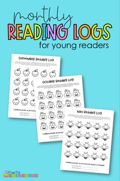 two printable reading logs for young readers with the title, mommy reading logs for young readers