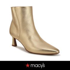 in stock Dress Booties, Dark Gold, Womens Ankle Boots, Gold Leather, Bootie Boots, Leather Upper, Ankle Boots, Shoe Accessories, Pick Up