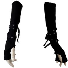 PRICES MAY VARY. Elastic - The goth arm warmers for women are available in one size. They're stretchy to fit most people. The punk arm sleeves are suitable for bikers, teen girls, juniors, ladies, etc. Women's Fingerless Gloves, Gothic Black Arm Sleeves, Punk Cosplay Renaissance Goth Accessories For Women Or Teen Girls, Arm Warmers Goth, Black Gloves Cosplay, Mittens Design - The gothic black arm warmers features rockin' buckle, solid color, thumb hole, fingerless, sun protection, scenecore. It' Steampunk Arm, Black Arm Sleeve, Long Fingerless Gloves, Gloves Long, Elbow Length Gloves, Goth Accessories, Punk Accessories, Steampunk Accessories, Arm Sleeves