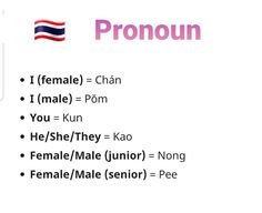 the words pronoun and female are in different font styles on a white background