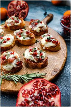 some food is sitting on a cutting board