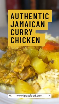 Get the full recipe for this Jamaican Curry Chicken recipe at www.ipostfood.com Authentic Jamaican Curry Chicken, Curry Recipes Jamaican, Caribbean Curry Recipes, Curry Chicken Recipes Jamaican Easy, Authentic Curry Chicken Recipes Jamaican, Stew Chicken Recipe Caribbean, Curry Chicken Recipes Jamaican, Curry Chicken Jamaican, Stew Chicken Jamaican