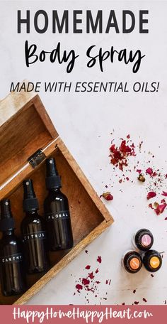 Looking to ditch your toxic perfume? Try this diy body spray made with essential oils. It's all natural and 100% chemical free. This homemade body spray is simple to make too! #NaturalLiving #BodySpray #EssentialOils #DIY Homemade Body Spray, Natural Perfume Recipes, Body Spray Recipe, Diy Body Spray, Natural Body Spray