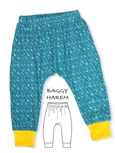 Bailey Harem Pants Pattern – TREASURIE - My Childhood Treasures Baby Leggings Pattern, Baggy Harem Pants, Harem Pants Pattern, Baby Pants Pattern, Boys Sewing Patterns, Diaper Cover Pattern, Toddler Patterns, Baby Clothes Patterns Sewing, Boy Sewing