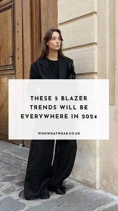 These are the blazer trends 2024 has grabbed onto with both handsâsee and shop our favourites from the high street and luxury brands. Oversize Blazer With Dress, Fall Blazers For Women 2024, Flare Pants And Blazer Outfit, Cool Blazer Outfit, Oversized Blazer Style, Aesthetic Blazer Outfits For Women, All Black Outfit With Blazer, Beige Blazer Office Outfit, Casual Outfits With Black Blazer