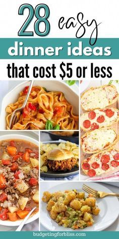 dinner ideas that cost $ 5 or less