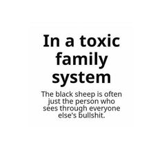 an advertisement with the words in a black and white photo, which reads'in a toxic family system '