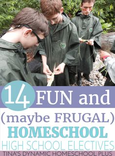 14 Fun and (maybe Frugal) Homeschool High School Electives. Choosing homeschool high school electives is a time to explore options outside of the core subjects and some electives are very practical to have. Check out these 14 options at Tina's Dynamic Homeschool Plus Study Sites, High School Electives, High School Curriculum, Online High School, Homeschooling Ideas, Online Degree